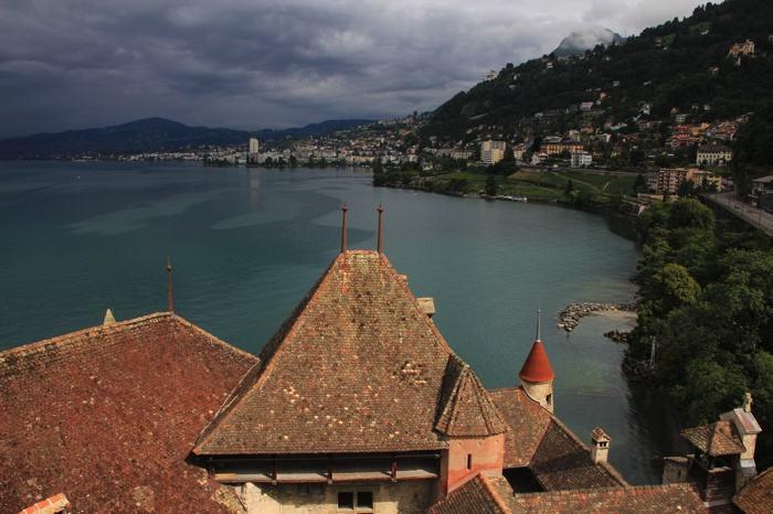 Vistas del lago desde el Castillo de Chillon