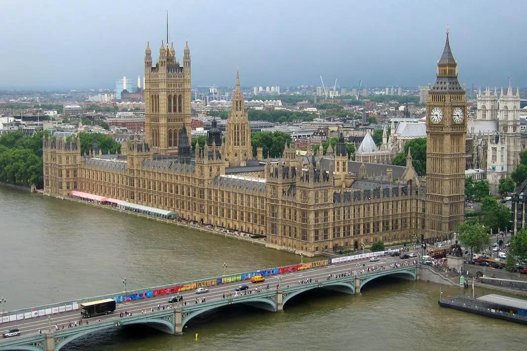 view to the Palace of Westminster from the top