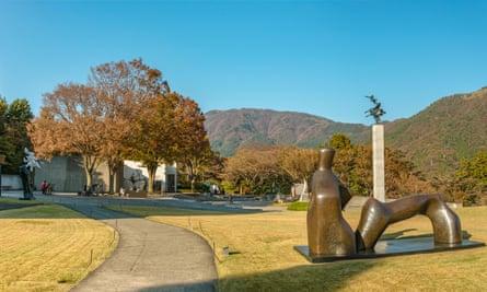 Hakone Open Air Museum, with Arch Leg sculpture by Henry Moore.
