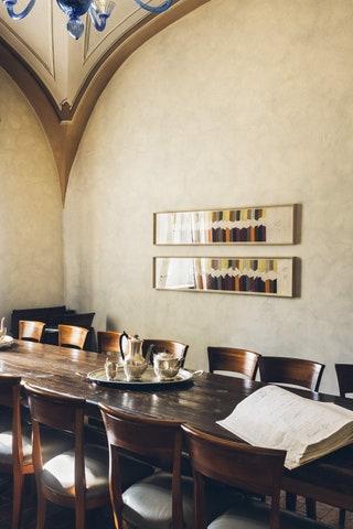 Dining table at Relais San Maurizio